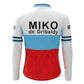 Miko de Gribaldy White Vintage Long Sleeve Cycling Jersey Top