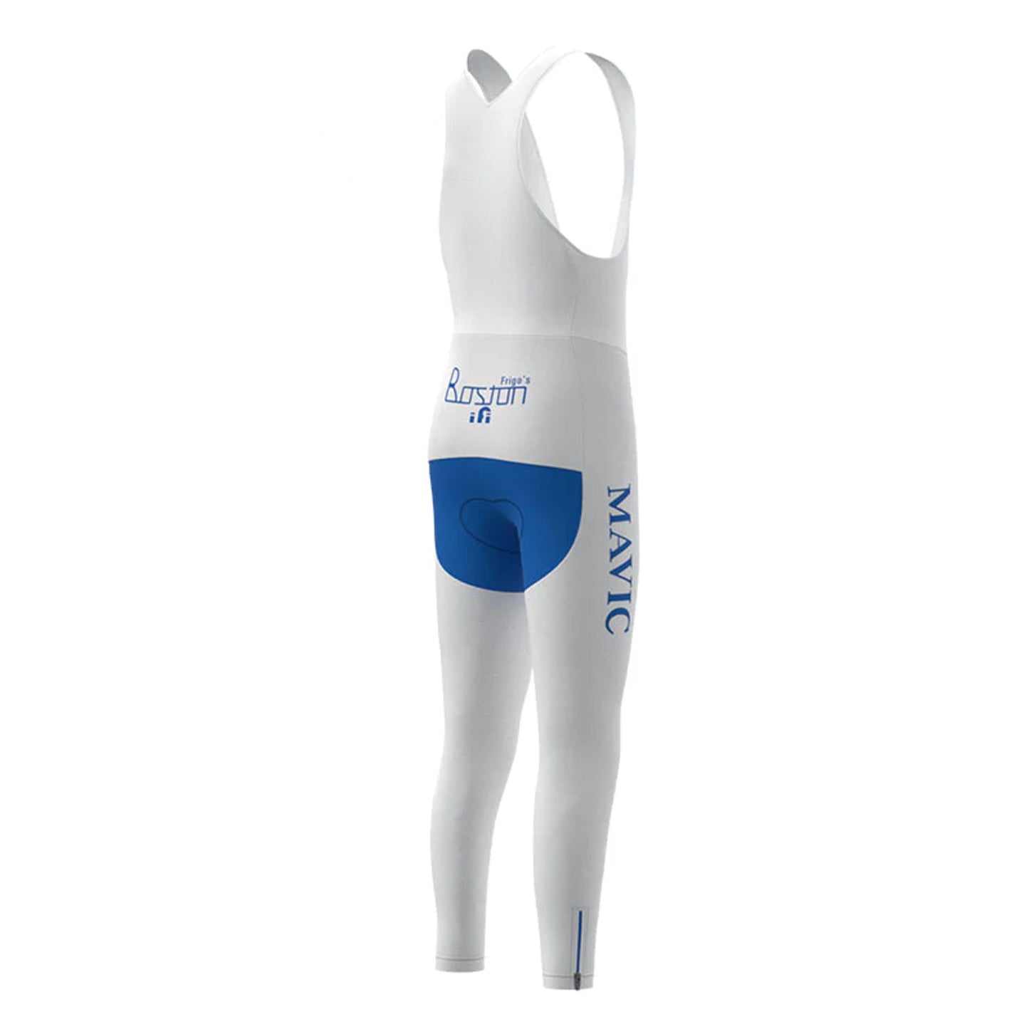 Boston Mavic White Blue Retro MTB Bike Pants