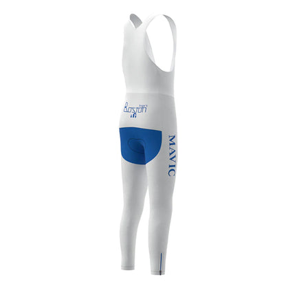 Boston Mavic White Blue Retro MTB Bike Pants