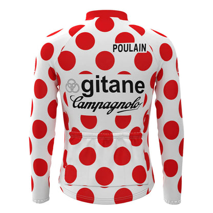 Gitane Campagnolo Red Vintage Long Sleeve Cycling Jersey Top