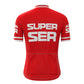 Super Ser Red Vintage Short Sleeve Cycling Jersey Top