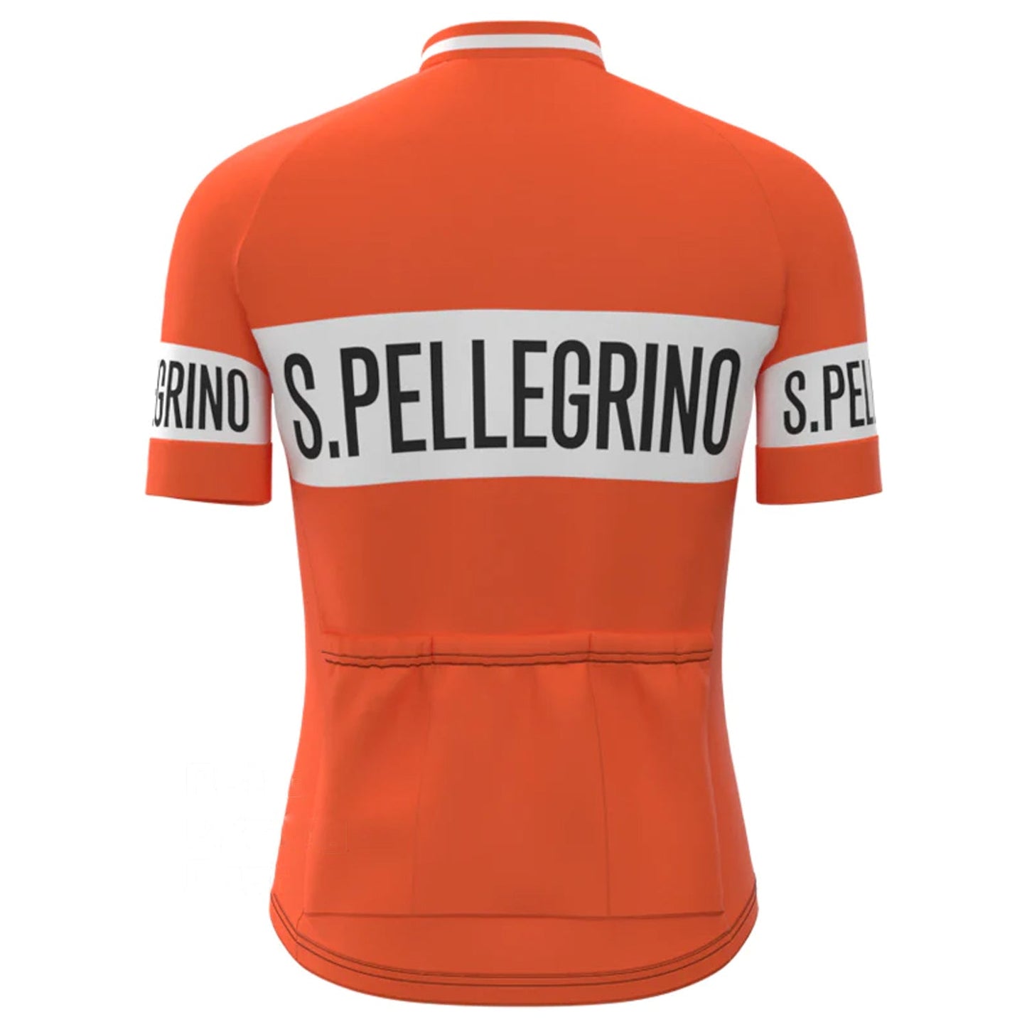 San Pellegrino Orange Vintage Short Sleeve Cycling Jersey Matching Set
