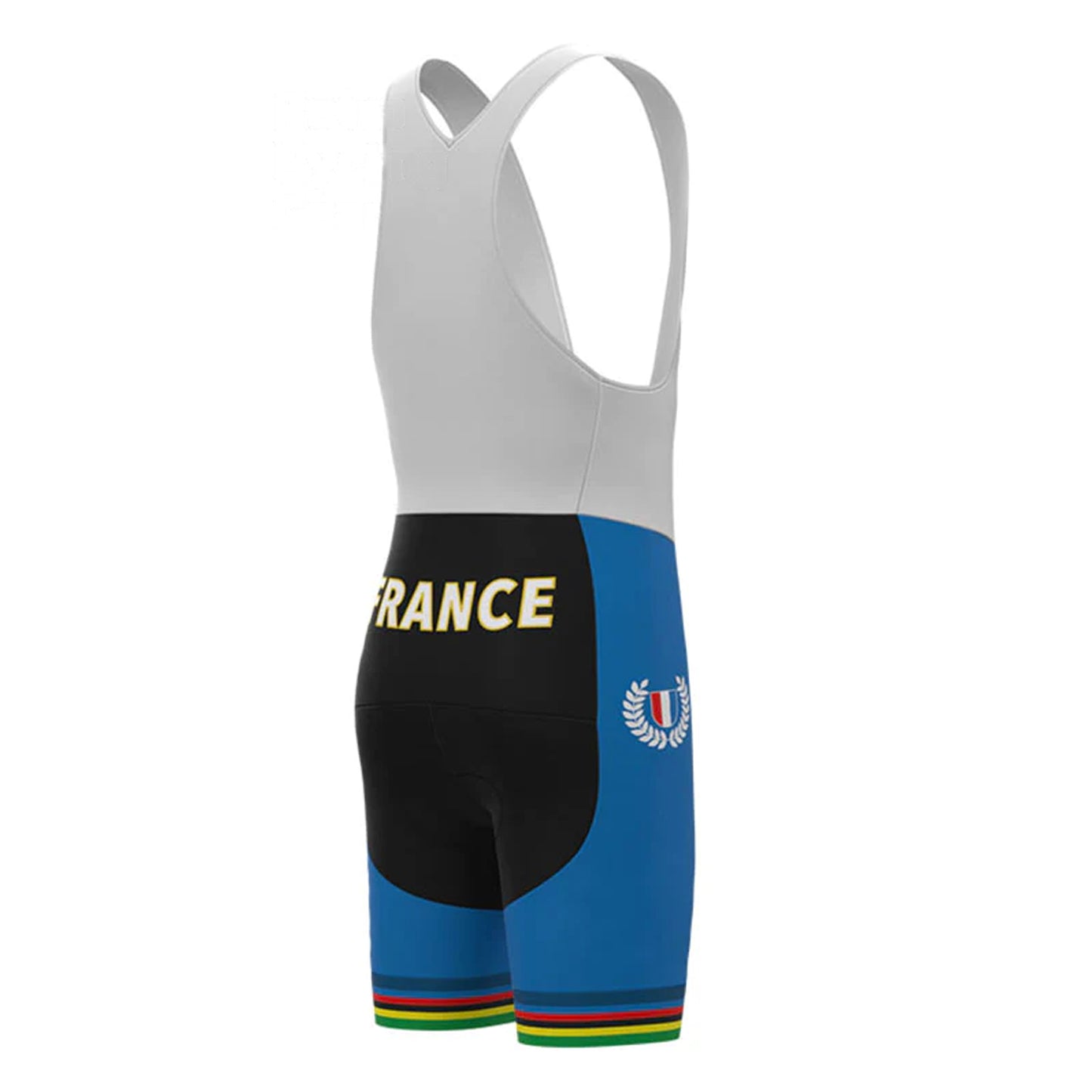 France Blue Vintage Cycling Bib Shorts