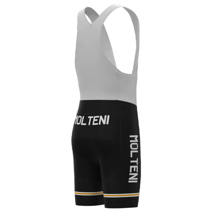 MOLTENI Black Vintage Short Sleeve Cycling Jersey Matching Set