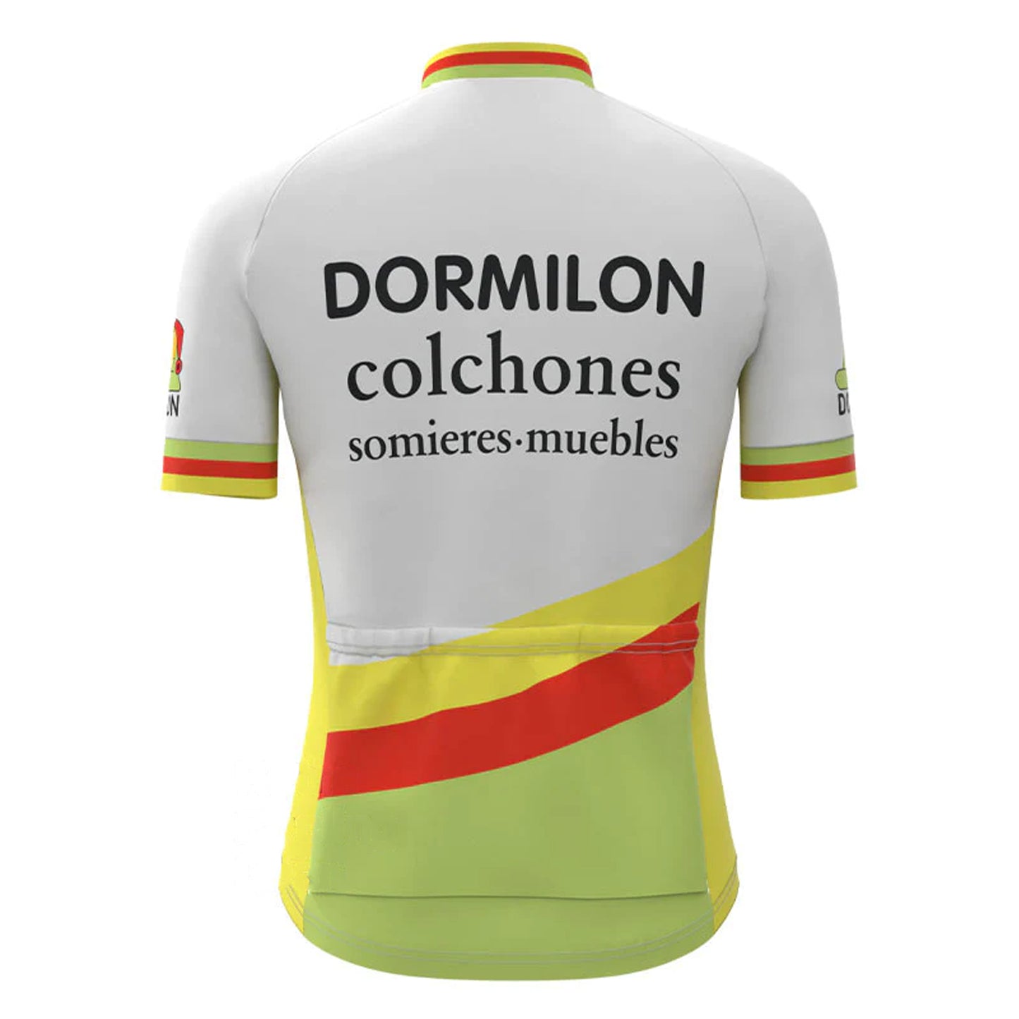Dormilon Colchones Green Vintage Short Sleeve Cycling Jersey Top