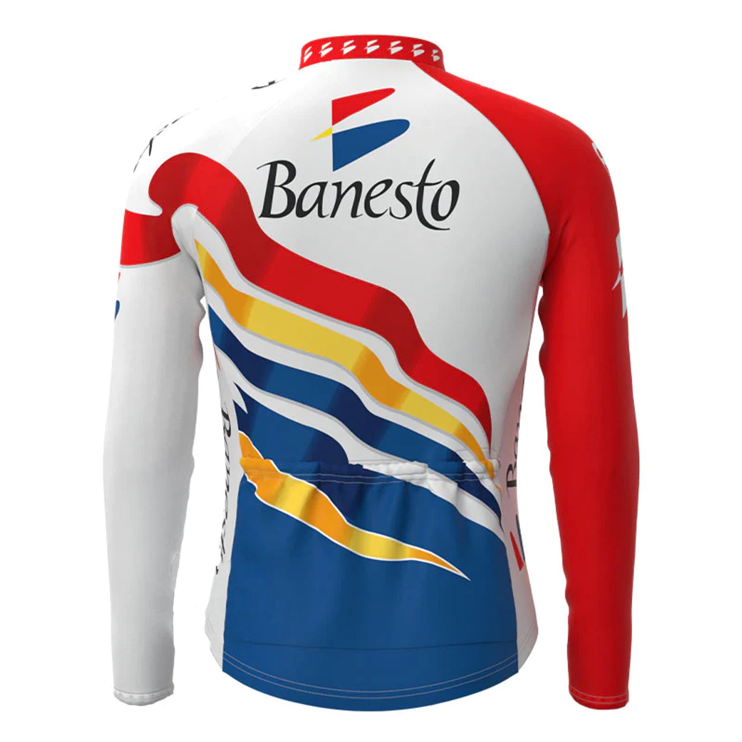 Banesto Colourful Vintage Long Sleeve Cycling Jersey Top