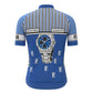 Macario Shimano Blue Vintage Short Sleeve Cycling Jersey Top