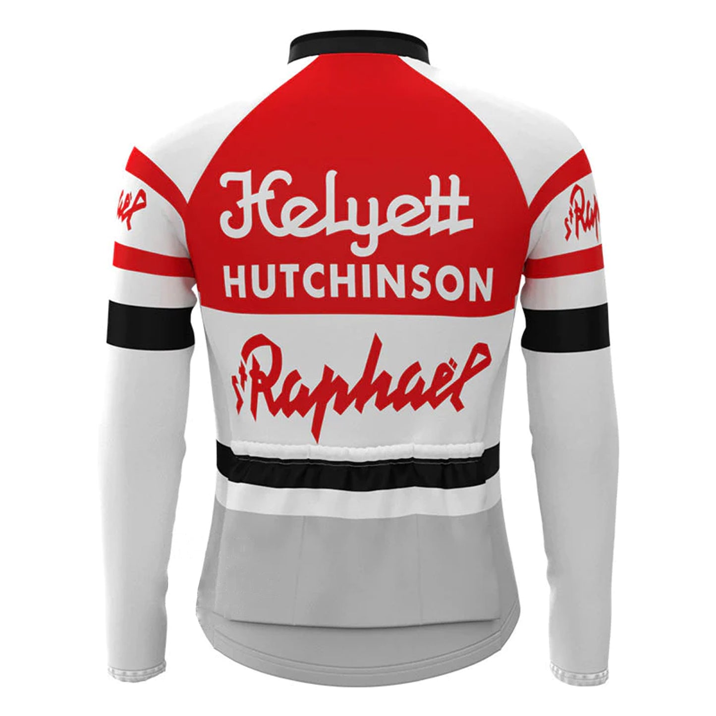 Helyett Red Vintage Long Sleeve Cycling Jersey Top