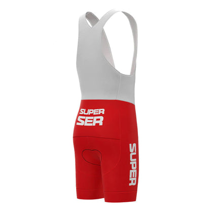 Super Ser Red Vintage Cycling Bib Shorts