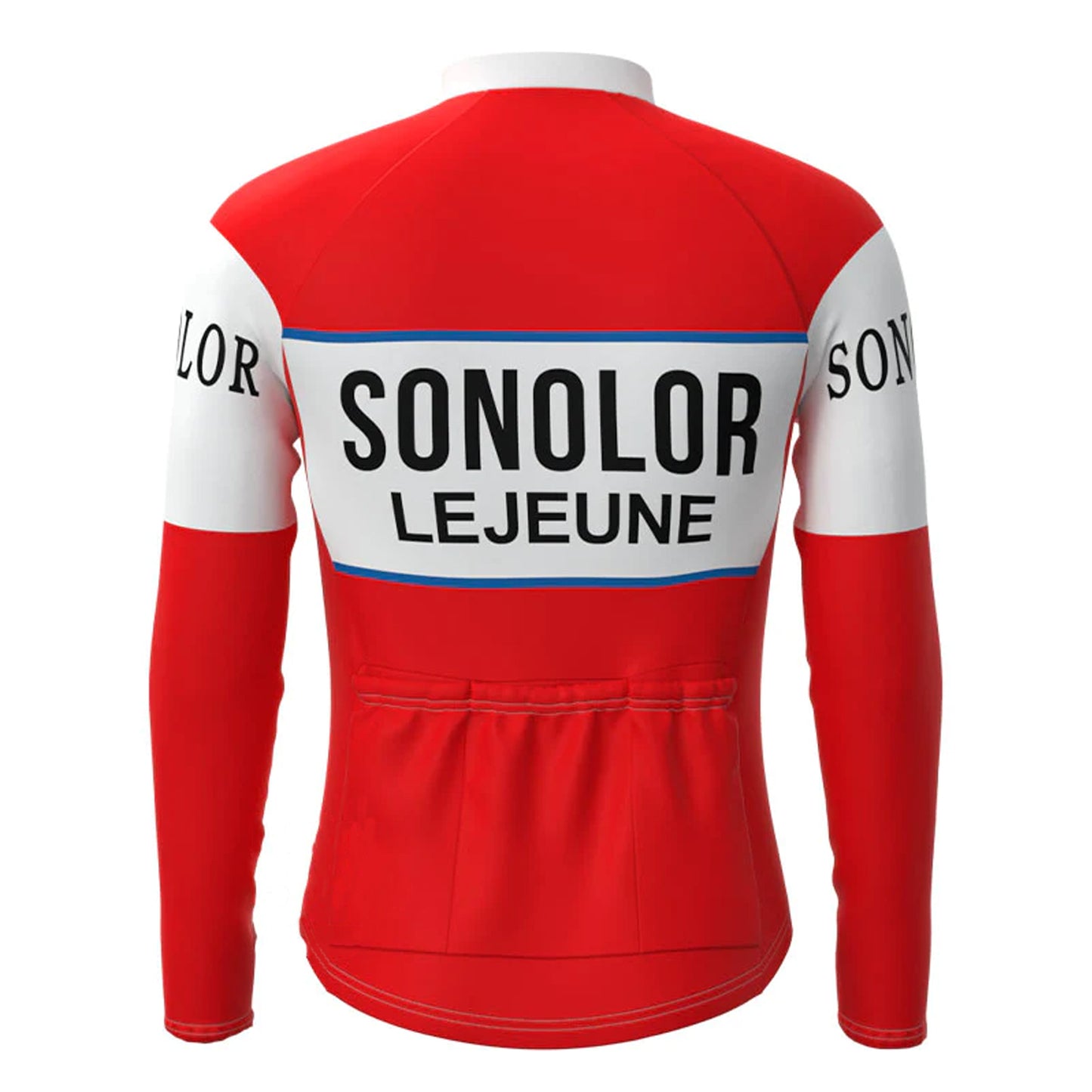 SONOLOR Lejeune Red Vintage Long Sleeve Cycling Jersey Top