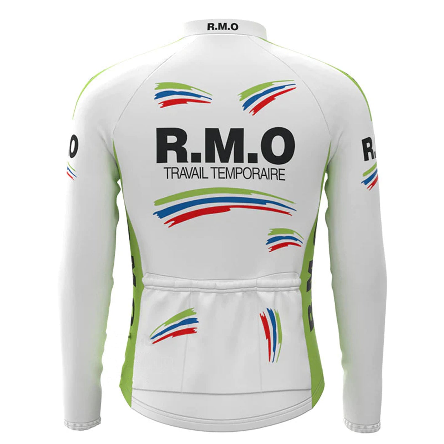 R.M.O White Vintage Long Sleeve Cycling Jersey Top