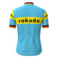 Rokado Blue Vintage Short Sleeve Cycling Jersey Top