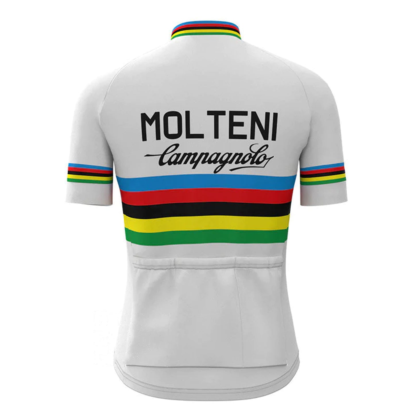 Molteni White Vintage Short Sleeve Cycling Jersey Top