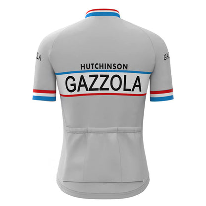 Gazzola Gray Vintage Short Sleeve Cycling Jersey Top