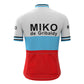 Miko de Gribaldy White Blue Red Vintage Short Sleeve Cycling Jersey Top