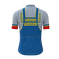 Castorama Blue Vintage Short Sleeve Cycling Jersey Top
