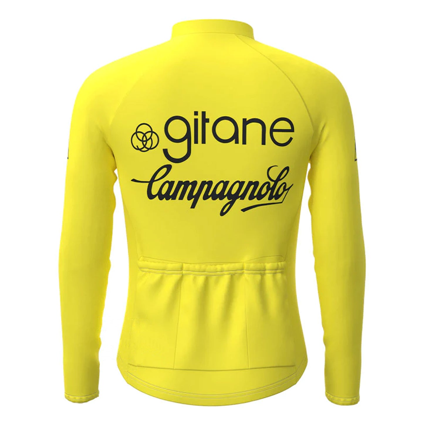 Miko Gitane Campagnolo Yellow Vintage Long Sleeve Cycling Jersey Top