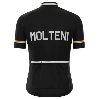 Molteni Black Vintage Short Sleeve Cycling Jersey Top