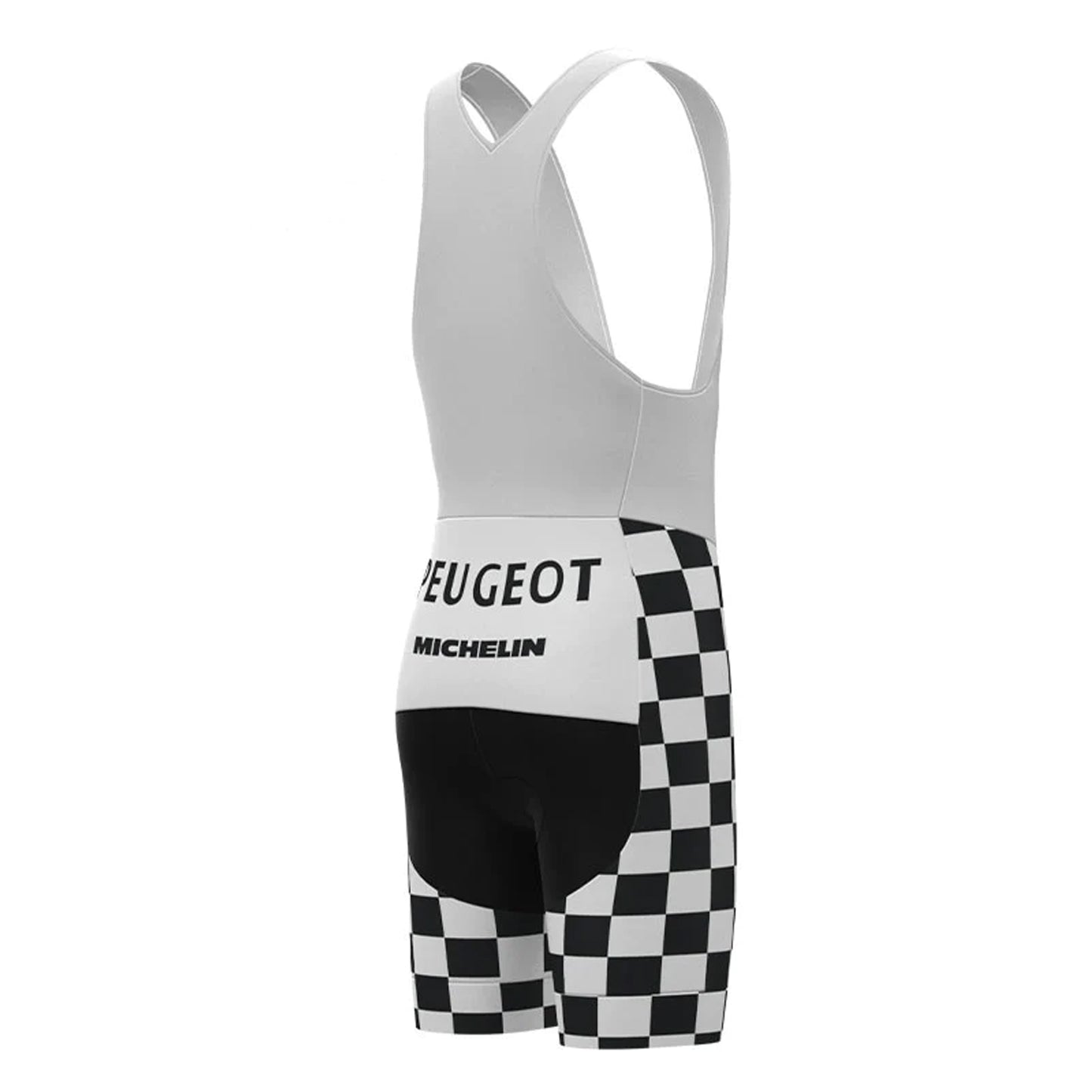 Peugeot Black Vintage Cycling Bib Shorts