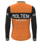 MOLTENI Orange Vintage Long Sleeve Cycling Jersey Top