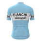 BIANCHI Blue Vintage Short Sleeve Cycling Jersey Top