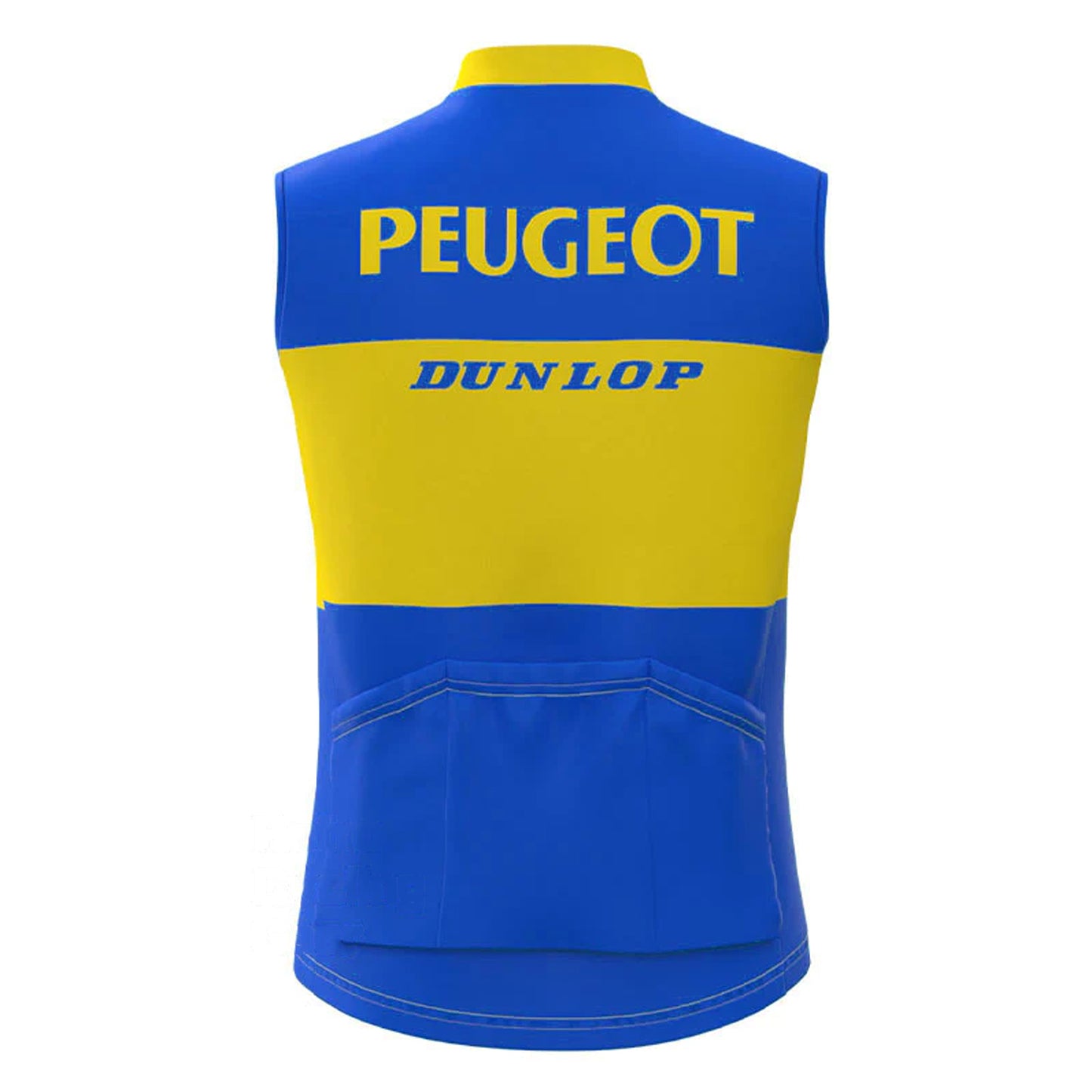 Peugeot Blue Yellow Retro MTB Cycling Vest