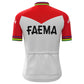 FAEMA White Vintage Short Sleeve Cycling Jersey Top