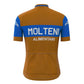 Molteni Brown Blue Vintage Short Sleeve Cycling Jersey Top