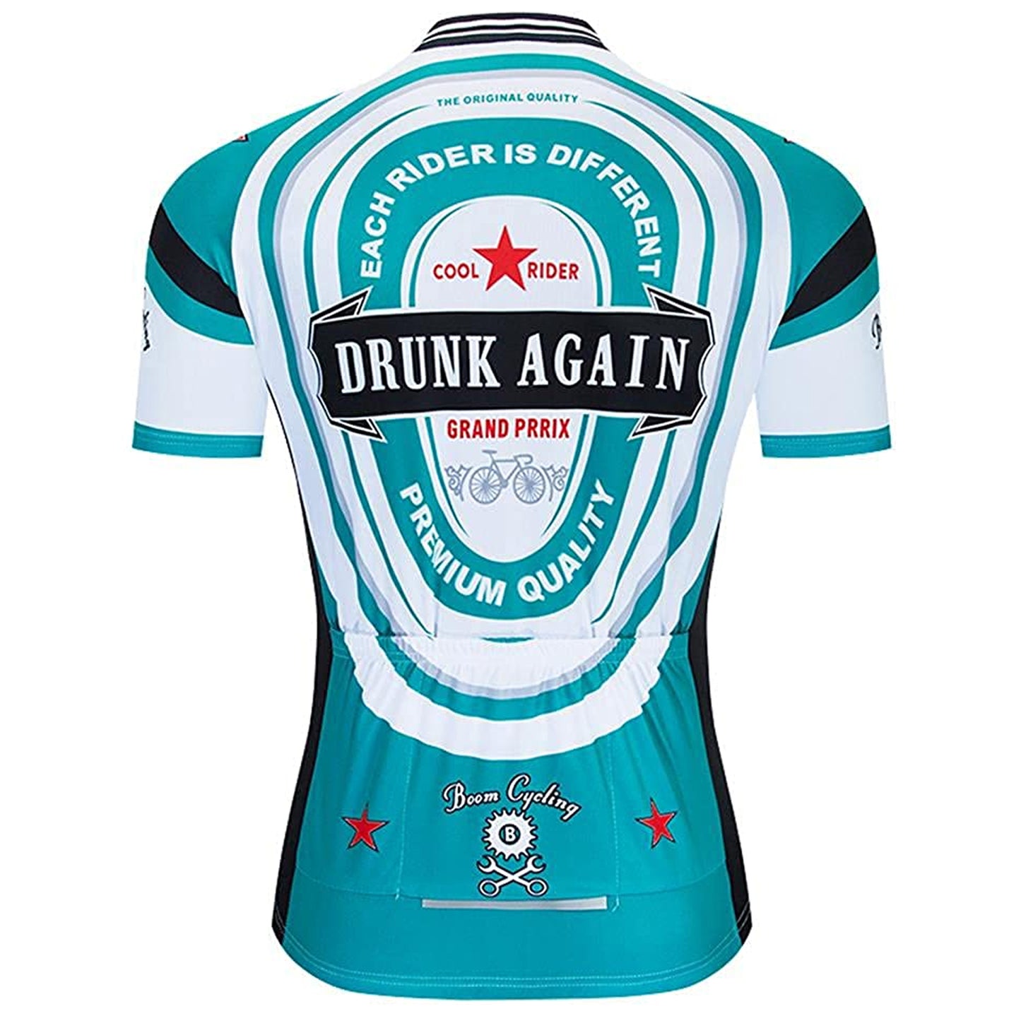 Drunk Again Blue Short Sleeve Cycling Jersey