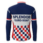SPLENDOR Navy Vintage Long Sleeve Cycling Jersey Top