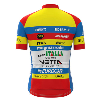 Selle Italia Yellow Vintage Short Sleeve Cycling Jersey Top
