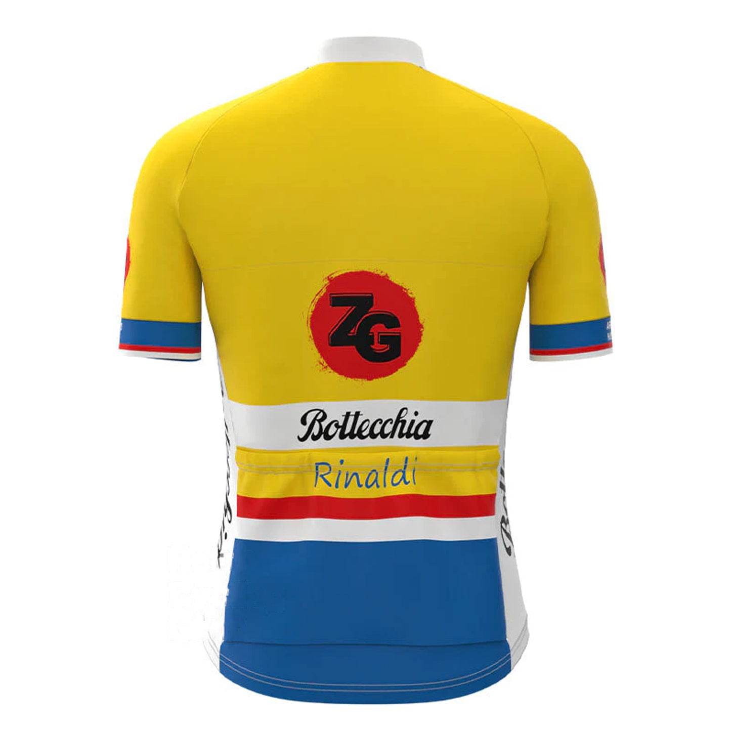 Bottecchia Rinaldi Yellow Vintage Short Sleeve Cycling Jersey Top
