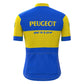 Peugeot Blue Yellow Vintage Short Sleeve Cycling Jersey Top