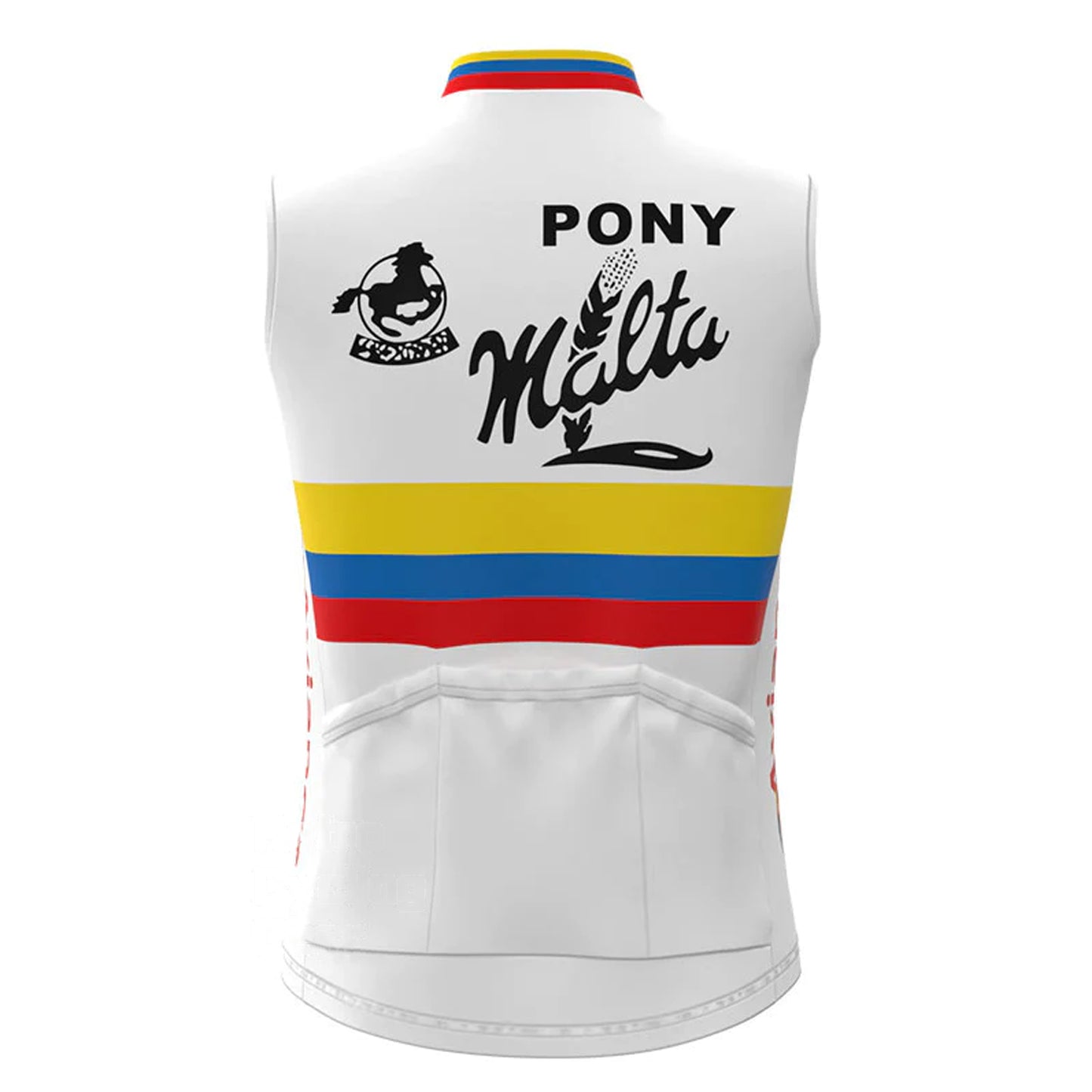 Pony Malta White Retro MTB Cycling Vest