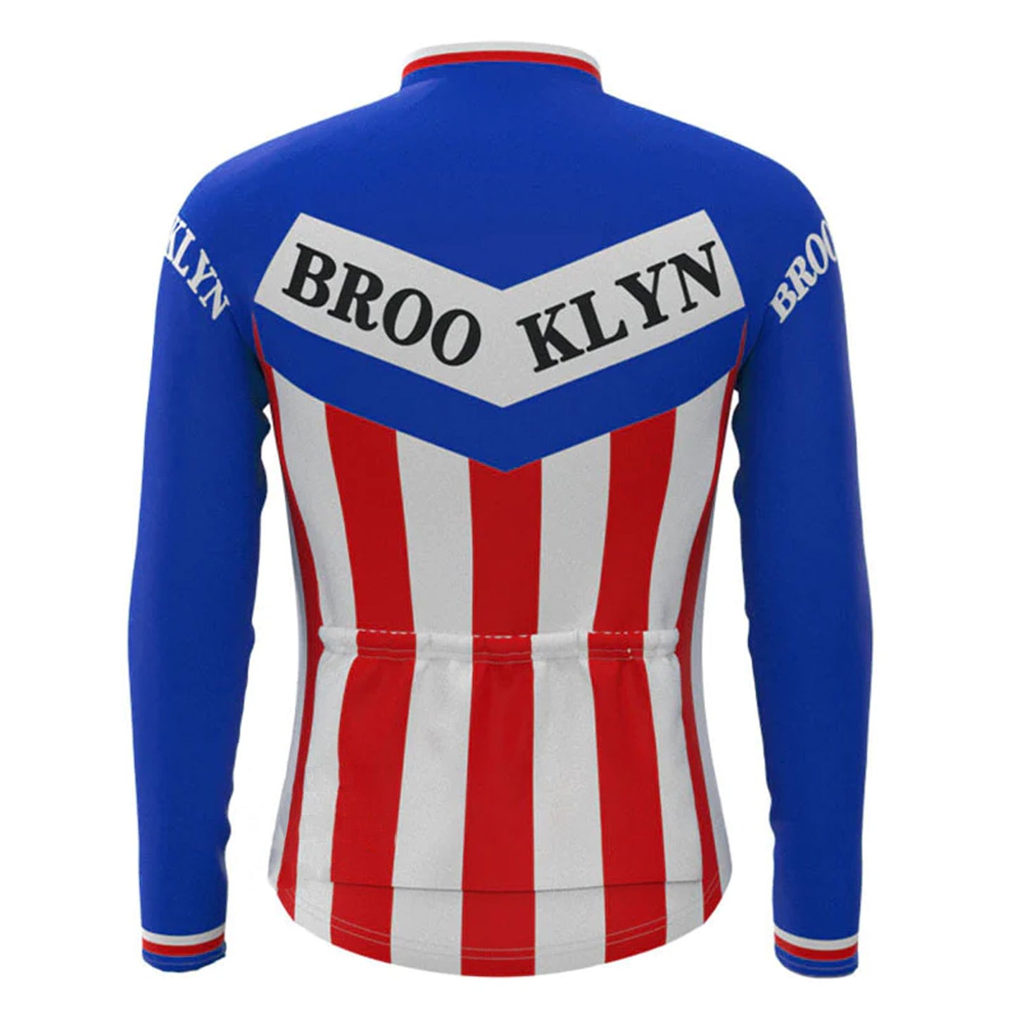 Brooklyn Blue Vintage Long Sleeve Cycling Jersey Top