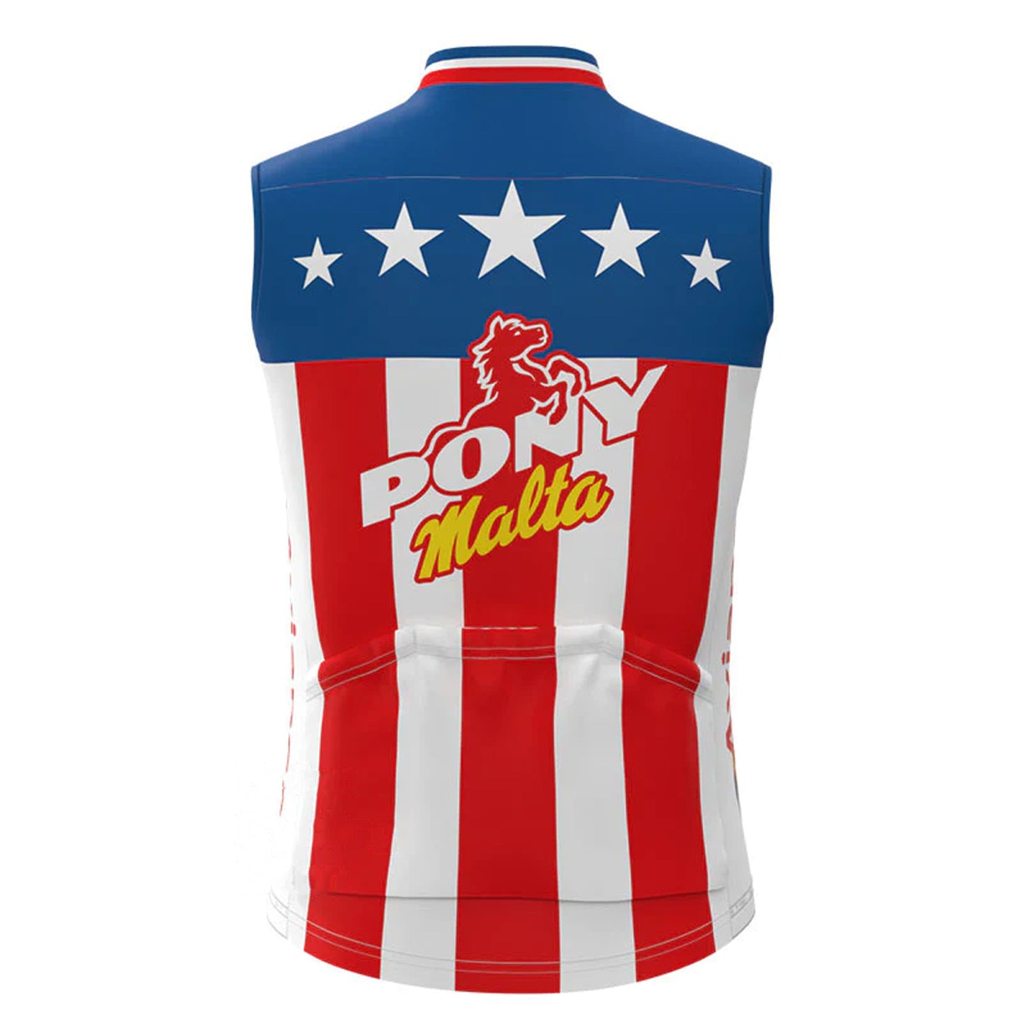Pony Malta Blue Red Retro MTB Cycling Vest