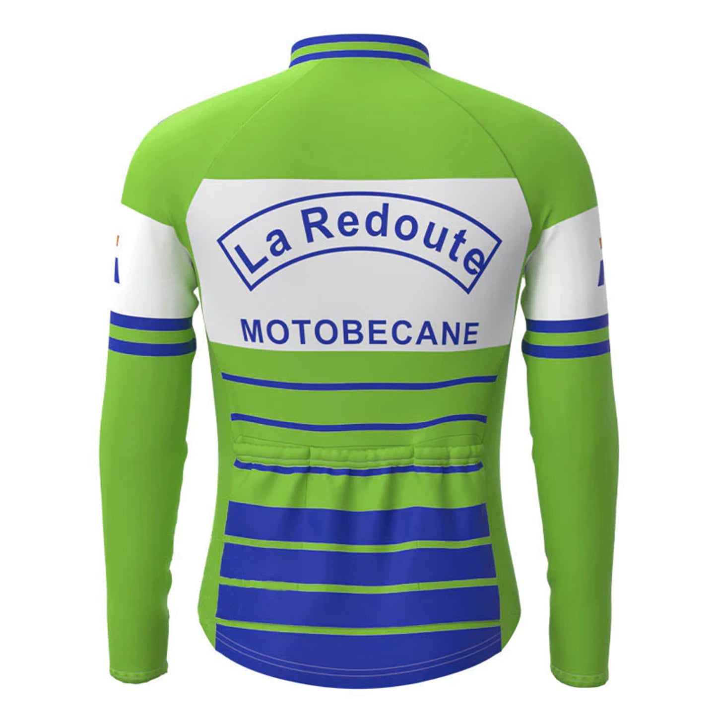 La Redoute Green Vintage Long Sleeve Cycling Jersey Top