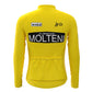 Molteni Yellow Vintage Long Sleeve Cycling Jersey Top