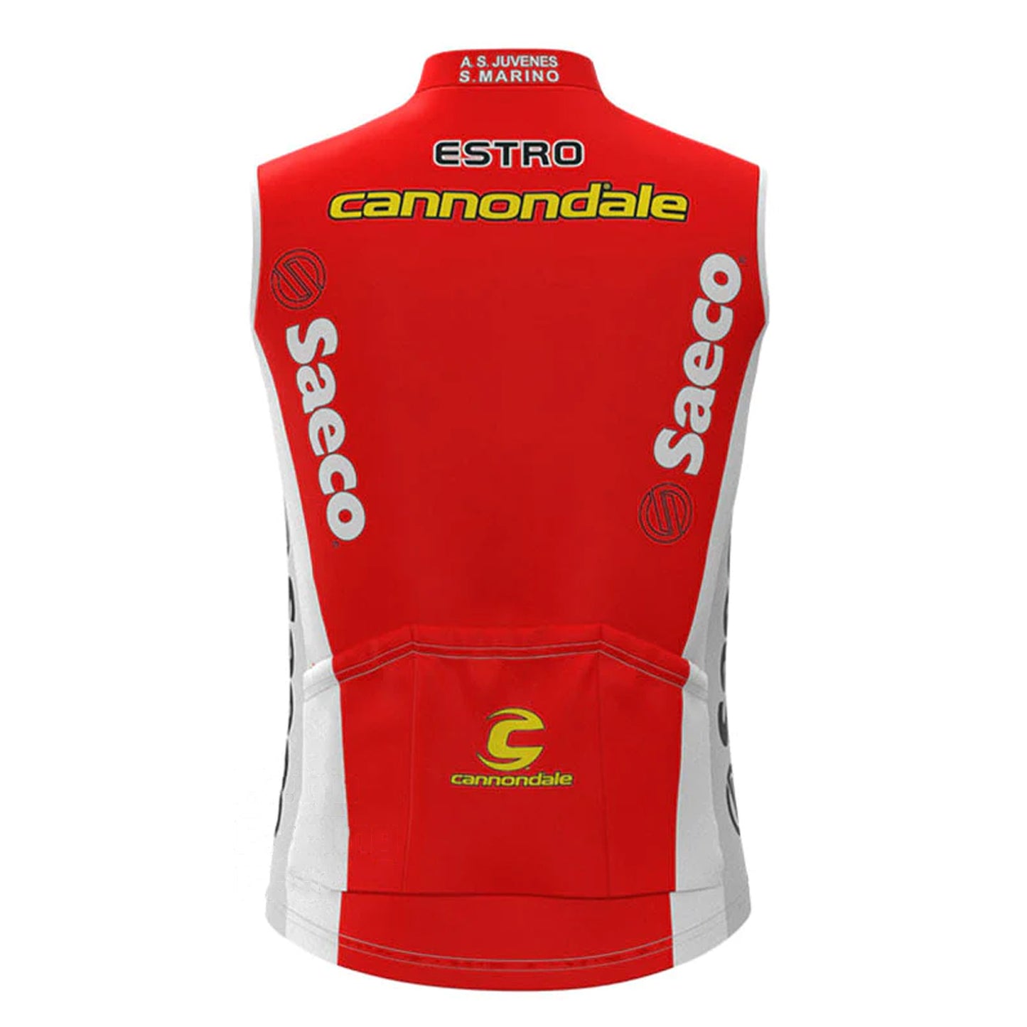 Saeco Red Retro MTB Cycling Vest