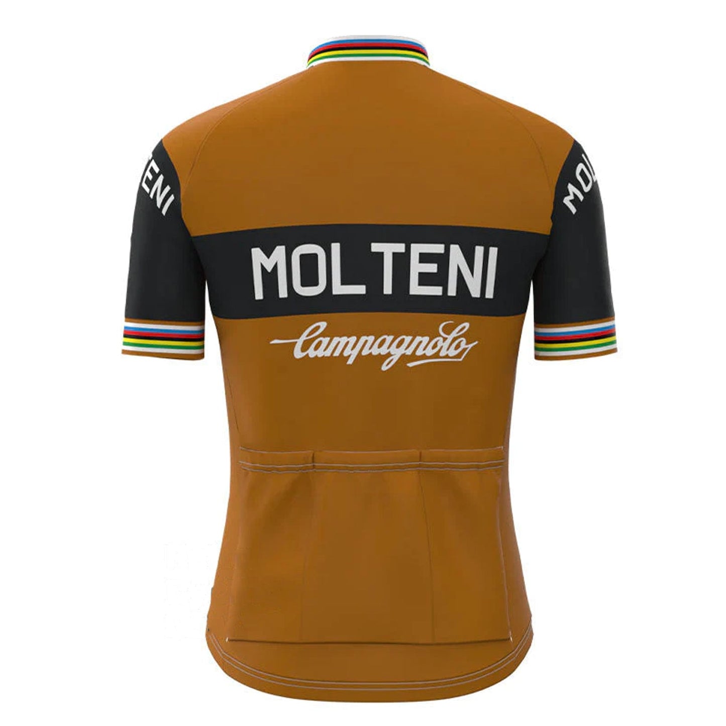 Molteni Brown Black Vintage Short Sleeve Cycling Jersey Matching Set