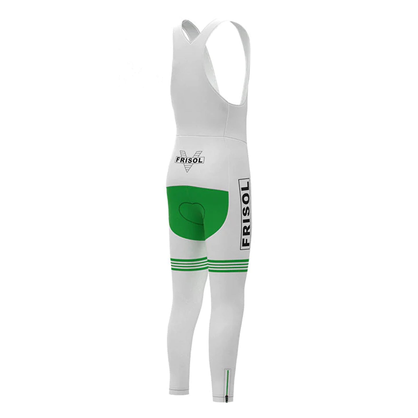 Frisol Green White Retro MTB Bike Pants
