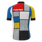 Toshiba Colorblock Vintage Short Sleeve Cycling Jersey Top