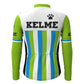 Kelme Green Vintage Long Sleeve Cycling Jersey Top