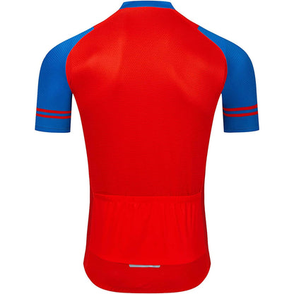 Super Sloth Blue Funny Short Sleeve Cycling Jersey