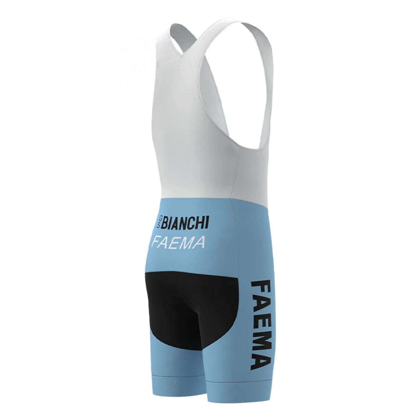BIANCHI Blue Black Vintage Cycling Bib Shorts