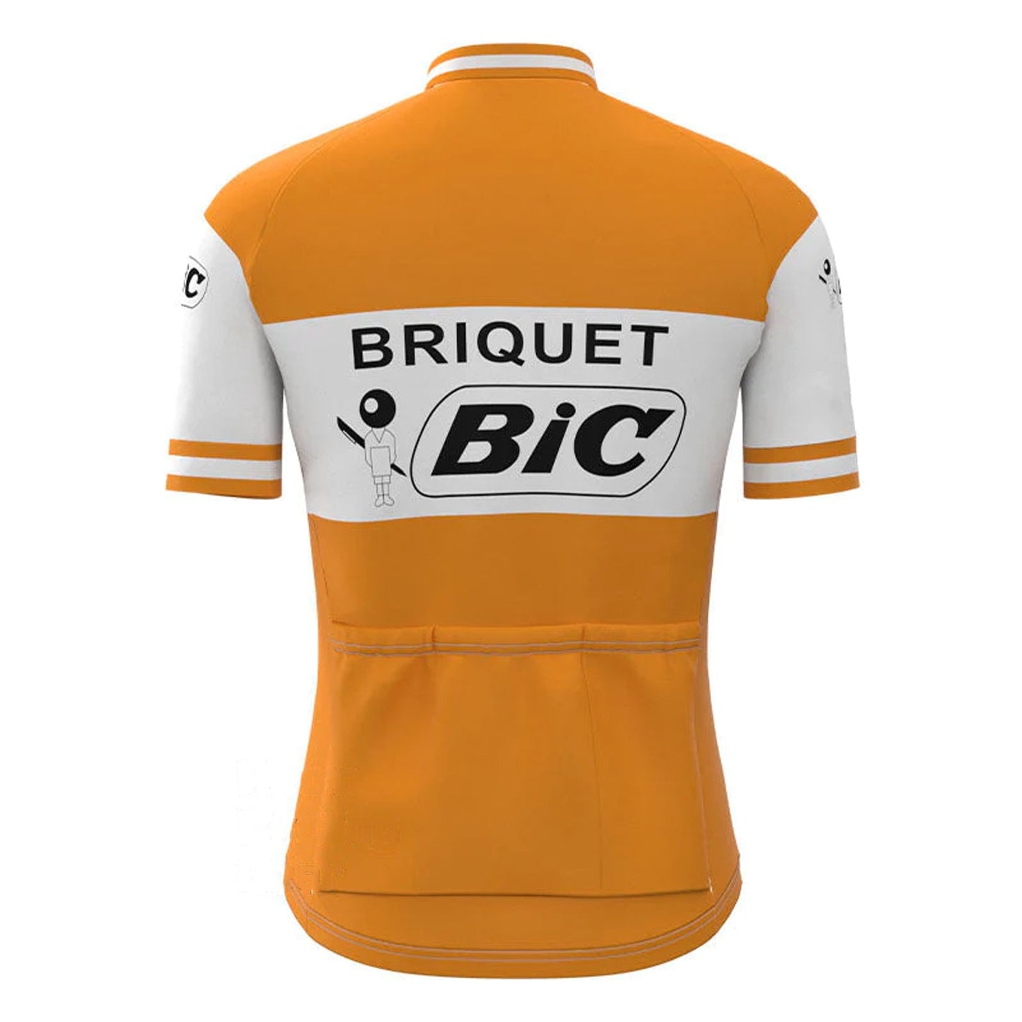 BIC Orange Vintage Short Sleeve Cycling Jersey Matching Set