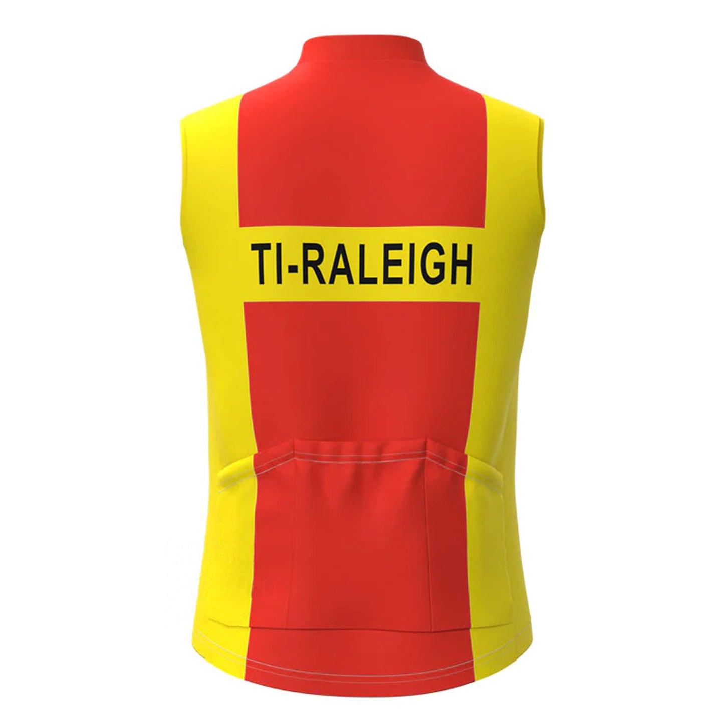 TI Raleigh Yellow Red Retro Sleeveless Cycling Vest