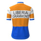 LIBERIA Grammont Orange Vintage Short Sleeve Cycling Jersey Top