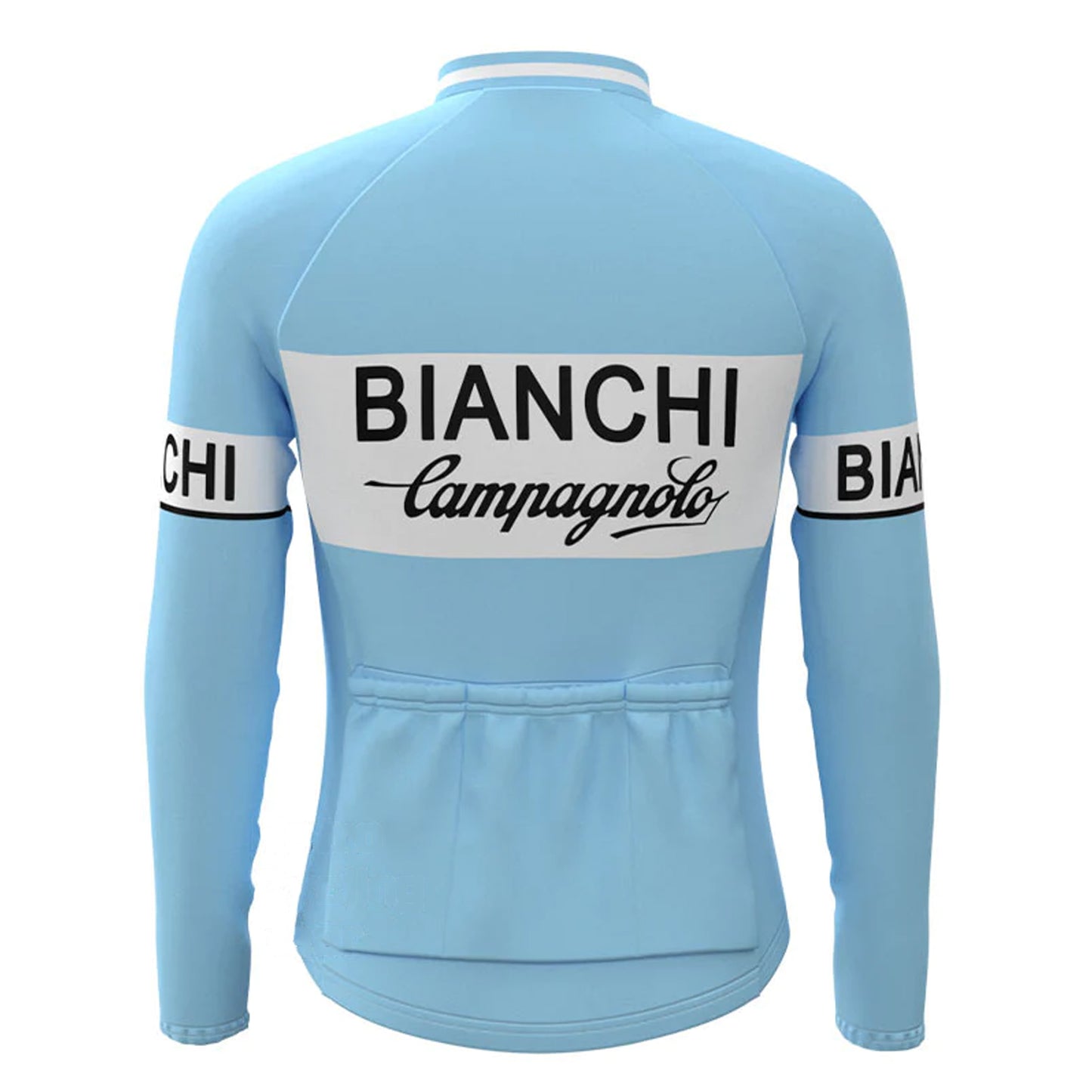 Bianchi Blue Vintage Long Sleeve Cycling Jersey Top