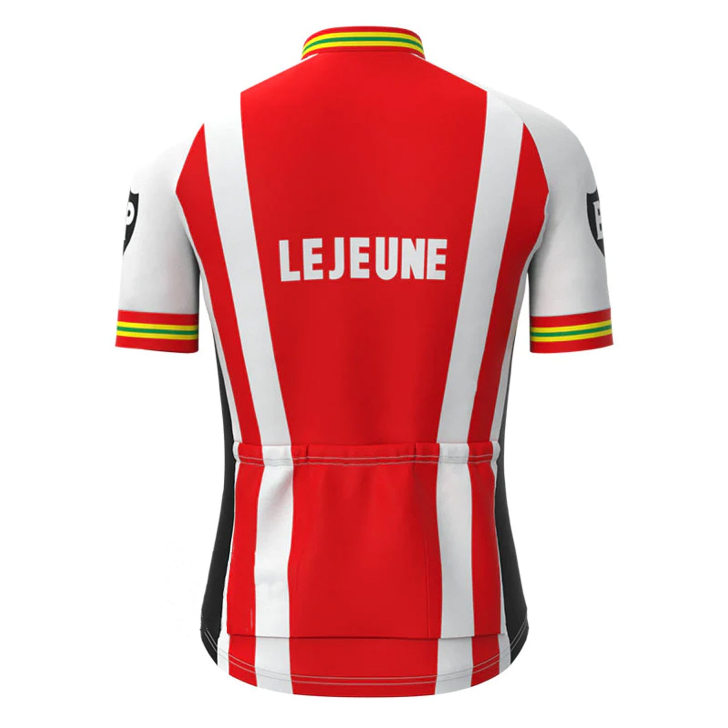 Lejeune BP Red Vintage Short Sleeve Cycling Jersey Top